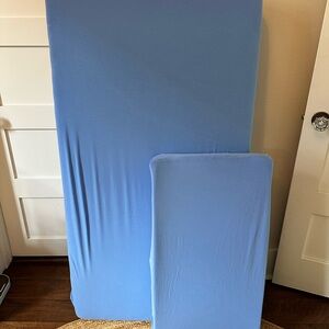 Kyte Baby Periwinkle Crib Sheet & Changing Pad Cover